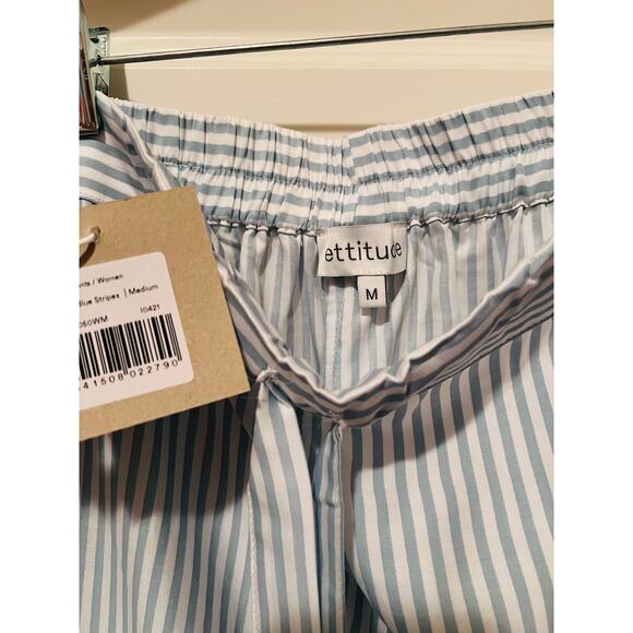 Ettitude Striped PJ Pants and Navy Tank, Size Medium - Picture 4 of 10